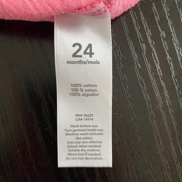 CARTERS Baby Toddler Girls 24 Months Pink Future Legend Short Sleeve Shirt - Picture 3 of 4